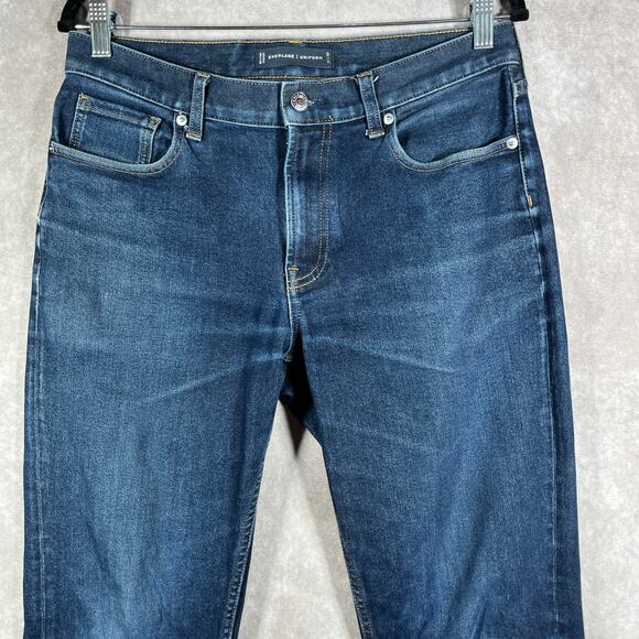Everlane Uniform The Athletic Jeans Mens Size 31X30 Blue Dark Wash Denim Tapered - Picture 2 of 9